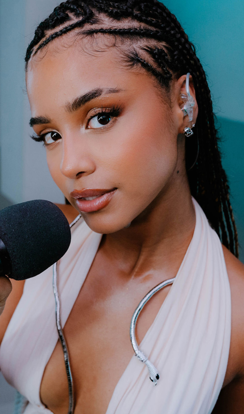 Still image from Tyla's "Water" performance for Vevo's DSCVR series