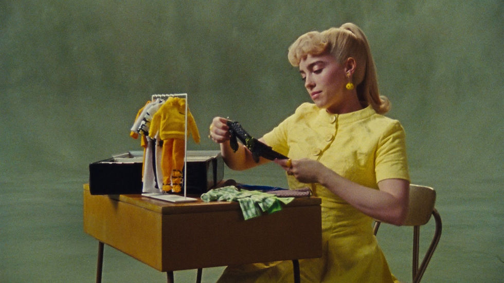 Still image from Billie Eilish's "What I Was Made For?" music video