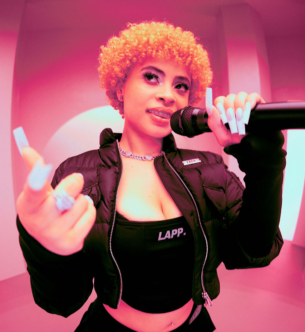 Still image from Ice Spice in Gangsta Book music video